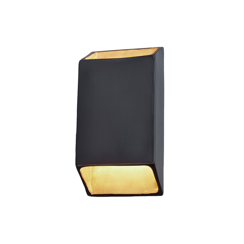 Ambiance Collection™ LED Outdoor Flush Mount, Carbon Matte Black/Champagne Gold