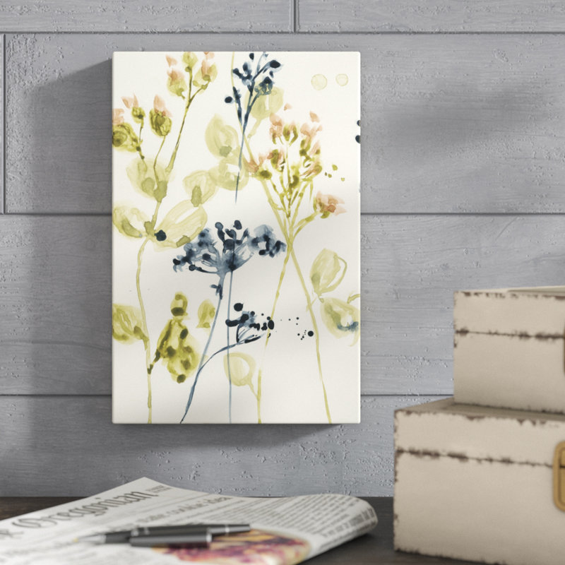 «Blush Buds II», reproduction d'art sur toile tendue, H 12 po x l 8 po