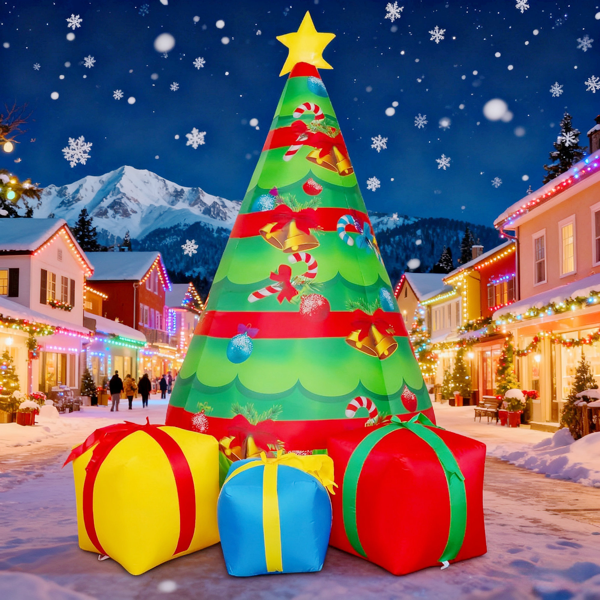 The Holiday Aisle® 7 FT Christmas Decorations Inflatables Tree Outdoor