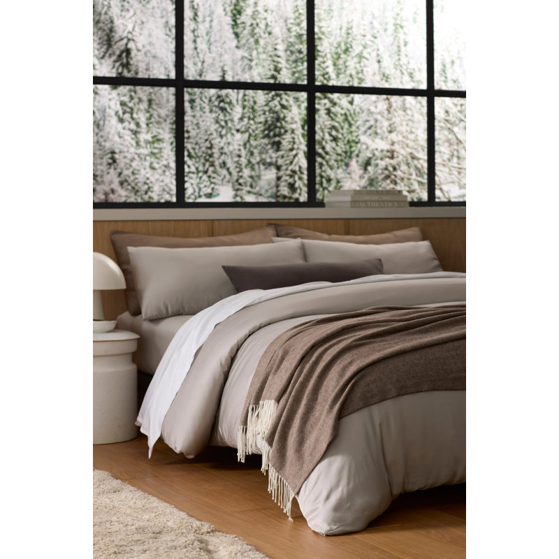 Bamboo Herringbone Tassel Throw, Oatmeal