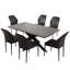 Ensemble de salle à manger 7 pièces, table de salle à manger extensible avec 6 chaises rembourrées-320327891-276348222