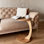 Table de bout roulante avec roulettes et table d'appoint en forme de C Jermichael, 22 po, pour le salon - brun