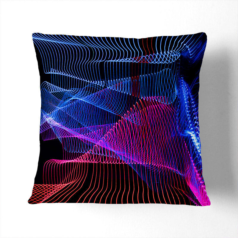 Square Cushion, Black, 55cm H x 55cm W x 20cm D