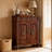 Brown Solid + Manufactured Wood Shoe Storage Bench