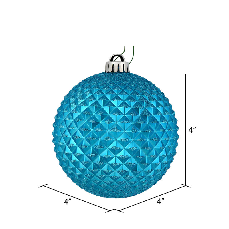 Ornement boule Durian Glitter, Turquoise