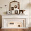 Foyer de meuble télé en bois massif beige-124424551