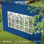 Outsunny Gazebo Side Panels with Window for 3x3(m) Pop Up Gazebo, Blue