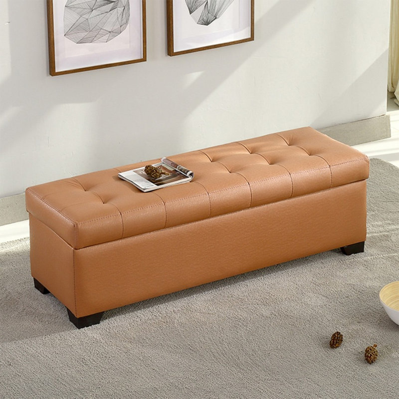 Banc rembourré brun, Brun