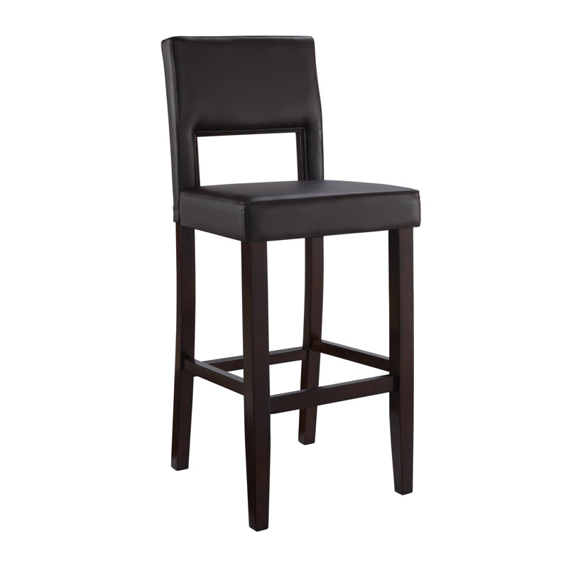 Veda Upholstered Counter and Bar Stool, Bar Stool (30" Seat Height), Espresso
