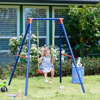Michal Freeport Park Metal Swing Set with 1 Swing(s)