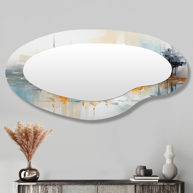 Grand miroir mural industriel Eastern City Golden Sunset - City Buildings
