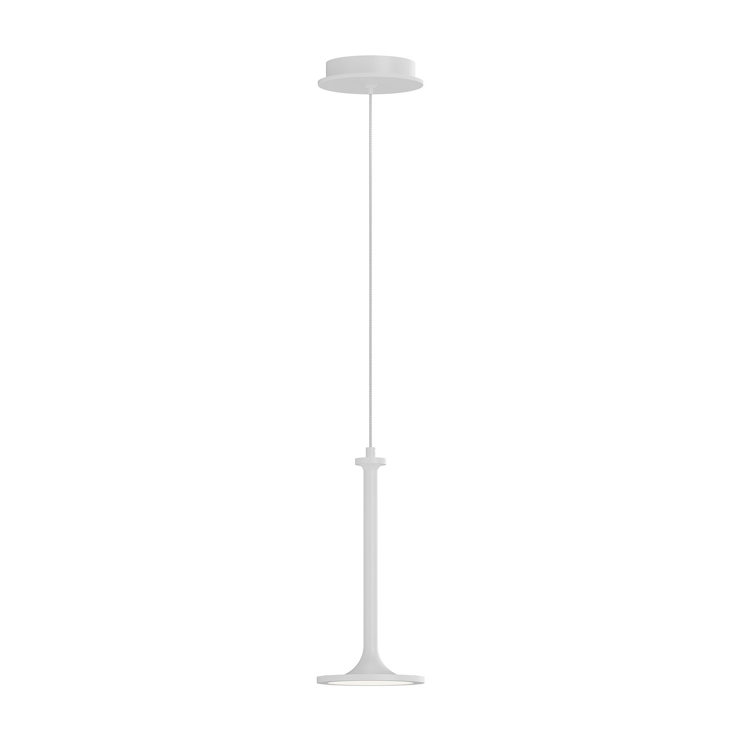 Daveney Single Light Dimmable LED Pendant, 12.38" H x 5.63" W x 5.63" D, White