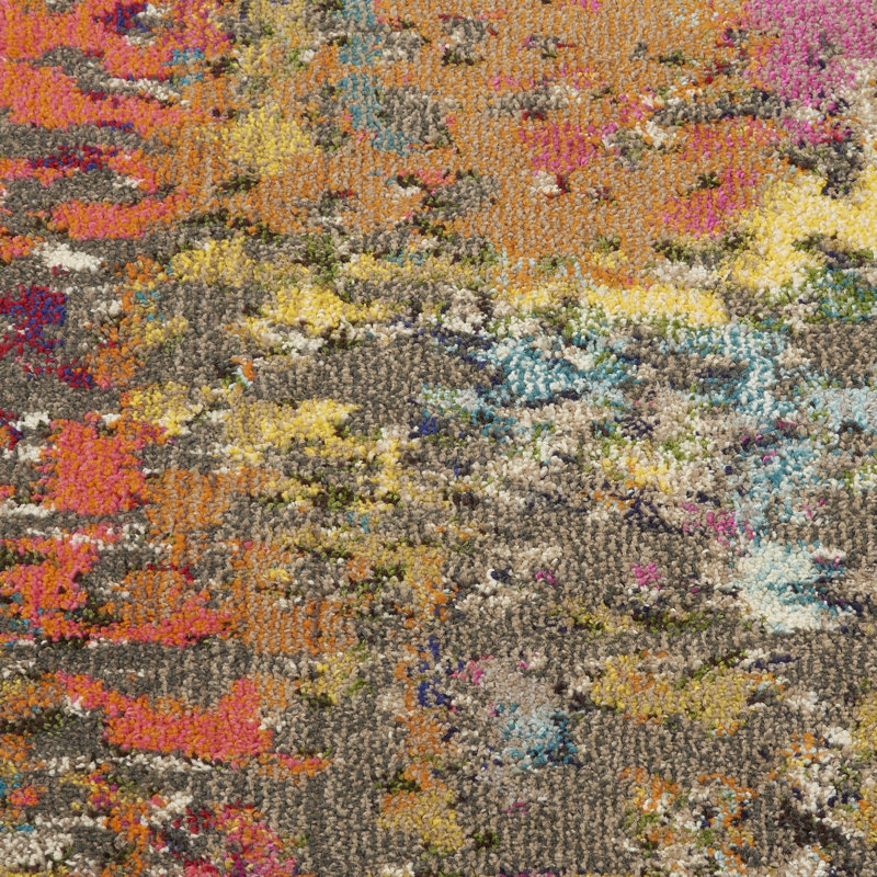 Abstract Indoor Rug, Round 7'10"