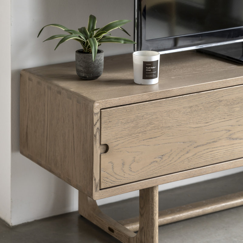 45 cm H Multimedia Storage, Smoked Oak
