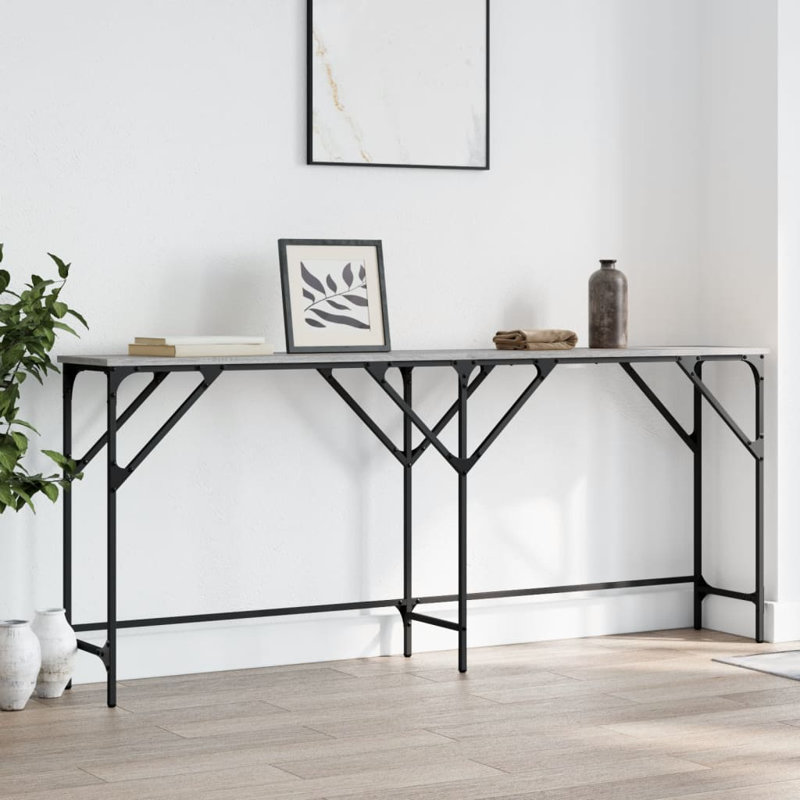 Nycole Console Table, 75 H x 180 W x 29 D cm, Grey Sonoma