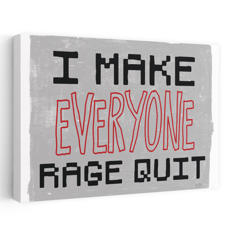 «I Make Chacun Rage Quit», art contemporain abstrait, H 16 po x l 24 po