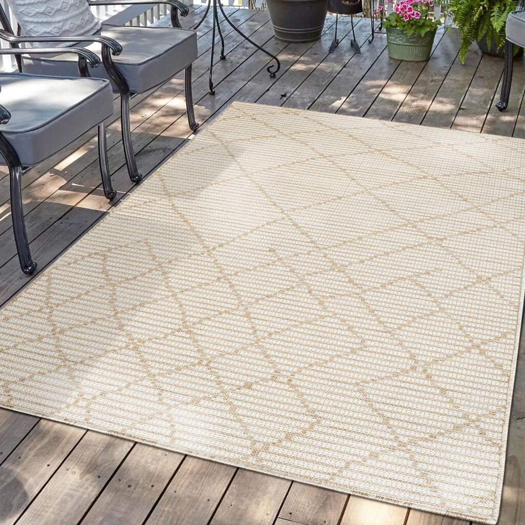 Palm 3526 Creme Outdoor-Teppich