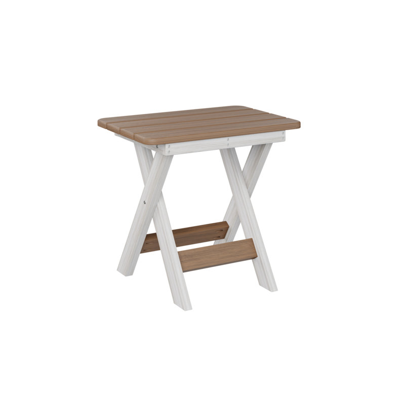 Berlin Gardens Folding End Table, Antique Mahogany, Seashell