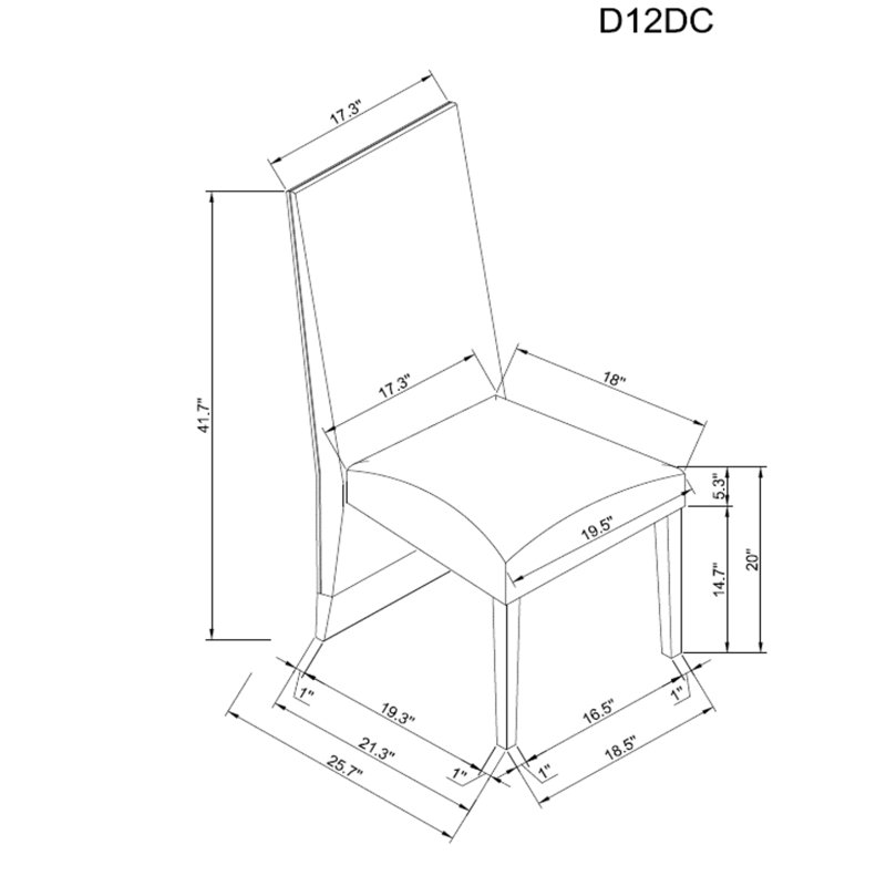 Chaise de salle à manger (ensemble de 2)