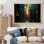 Awakening of Possiblities - abstrait bleu sarcelle et or I - reproduction
