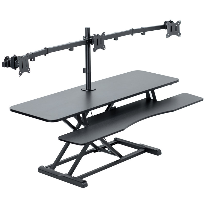 Support pour bureau debout VIVO 48 "avec support pour écran 21,5" à 27 "triple