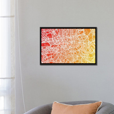 'London Map IX' by Michael Tompsett Graphic Art on Canvas