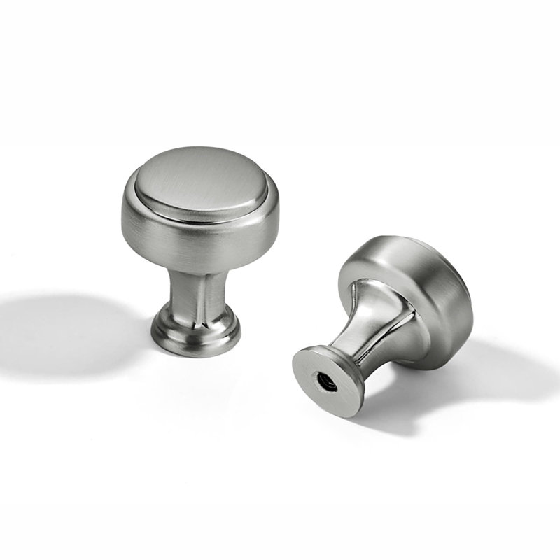 Boutons d'armoires en alliage de zinc massif, paquet de 10, quincaillerie en nickel satiné brossé pour armoires de cuisine, tiroirs, armoires et commodes
