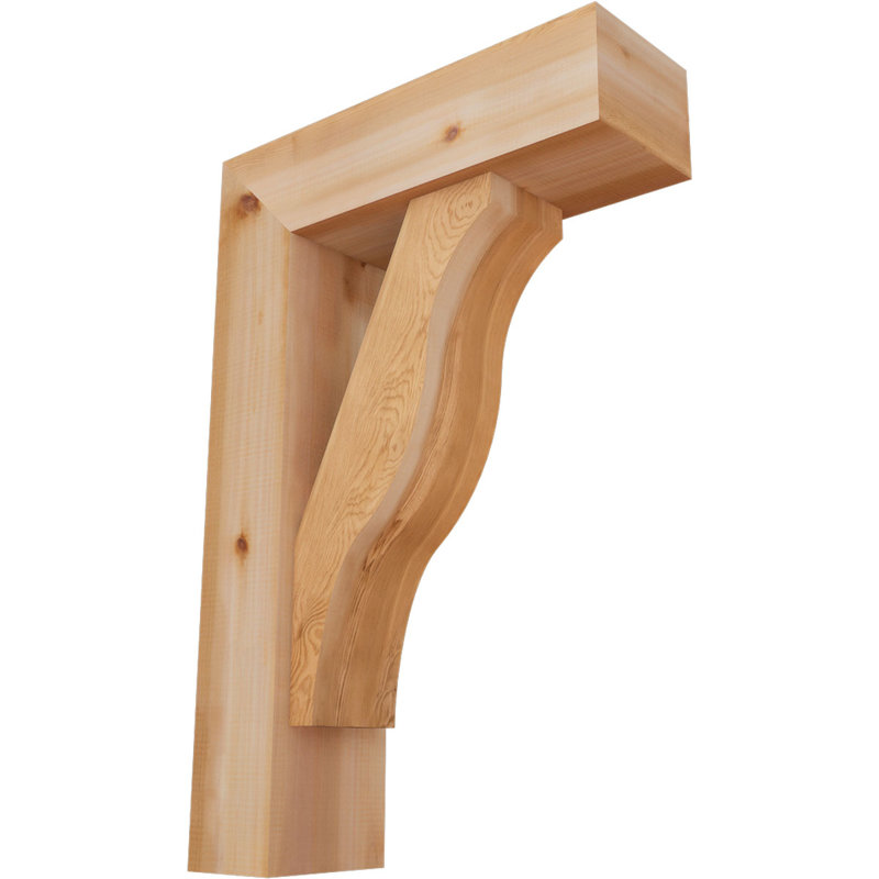 Support Funston Block avec support décalé, 36 x 24, Cèdre rouge occidental de l 7 1/2 po (lisse)