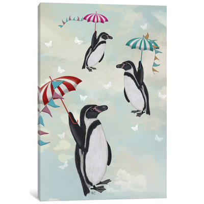 «Floating Penguins II», impression sur toile tendue