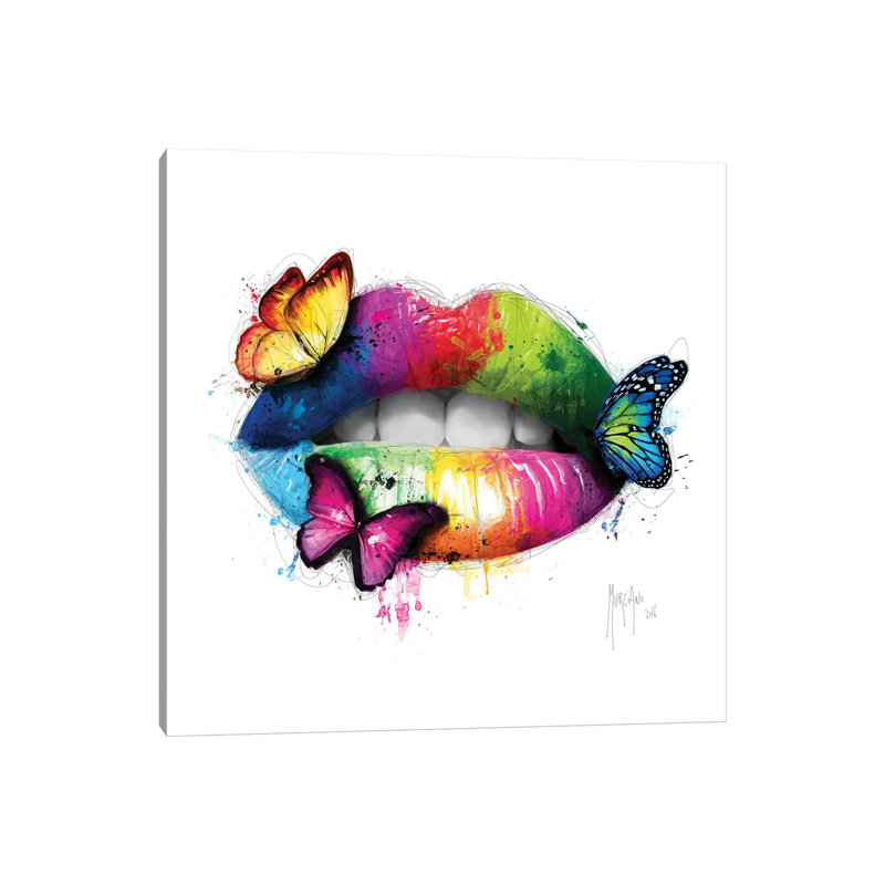 Butterfly Kiss by Patrice Murciano - Wrapped Canvas Print, 12" H x 12" W x 0.75" D