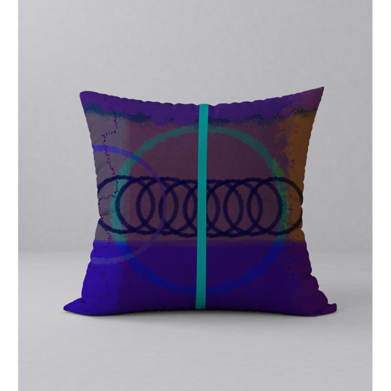 Abstract Reversible Throw Pillow, 24" x 24"
