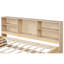 Lit de jour simple avec tablettes latérales, 2 tiroirs, rangement pour lit naturel, coloriage intégré-1953802607