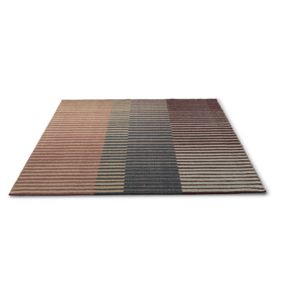 Artisan Wool Striped Area Rug in Dusk
