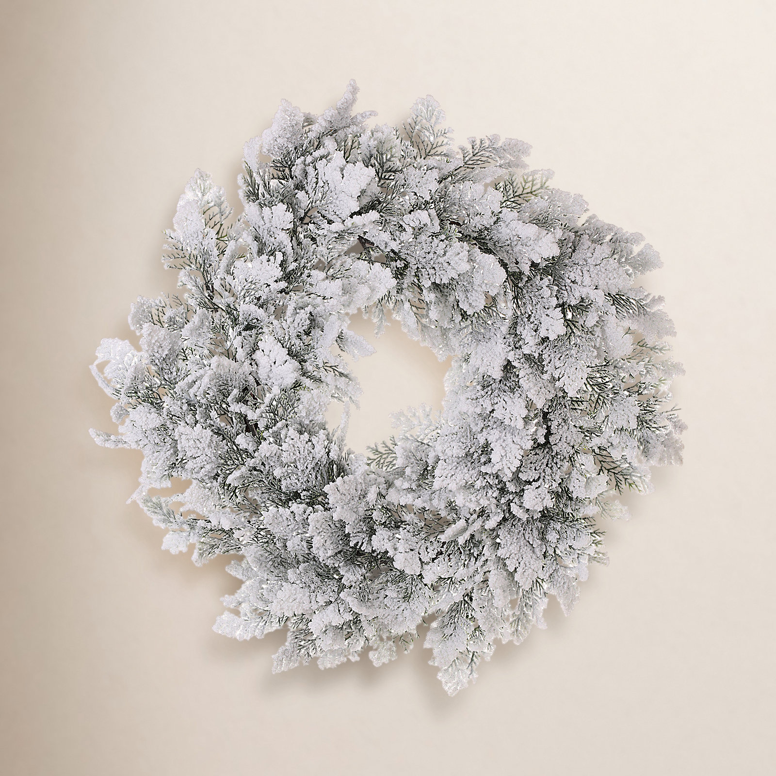 28" Snowy Acadia Cedar Wreath