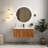 36“ Wall Mounted Floating Bathroom Vanity With White Ceramic Sink