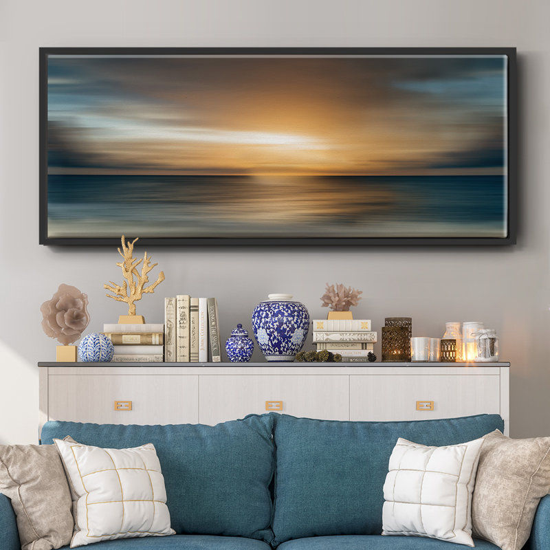 In The Beginning- Framed Canvas, 20" H x 50" W