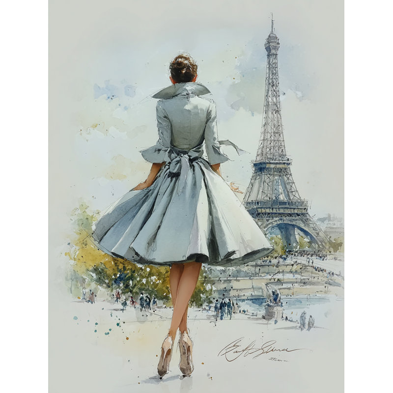 Art mural sur toile Parisian Grace, H 36 po x l 24 po