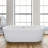 66.38" x 31.75" Freestanding Soaking Acrylic Double Ended Bathtub with Wide Rim-50836901