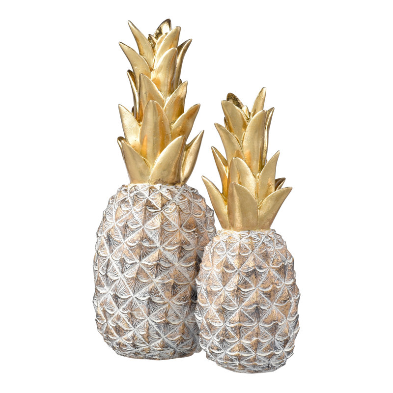 Ensemble de 2 ananas Big Island - or