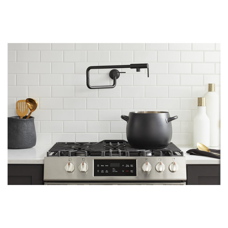 Juxtapose™ Wall Mounted Pot Filler, Matte Black