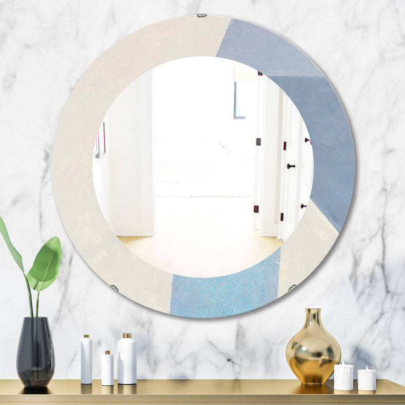 Bridge I Mid Century Accent Mirror, 20" W x 30" H, Geometric