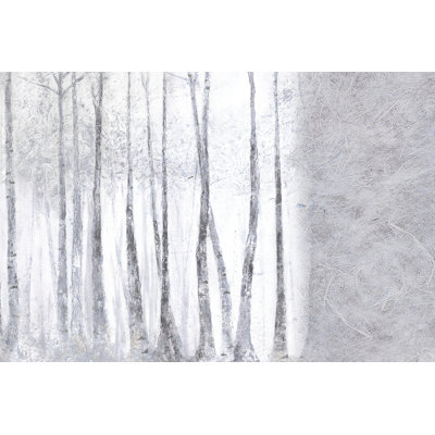 Silver Tree Line - Wrapped Canvas Print