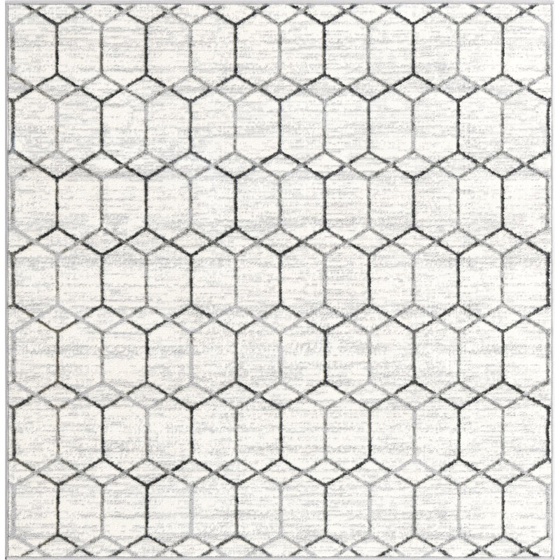 Eshin Geometric Indoor Rug, Square 5'3"