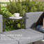 Causeuse d'extérieur 3-en-1 avec table pliante
