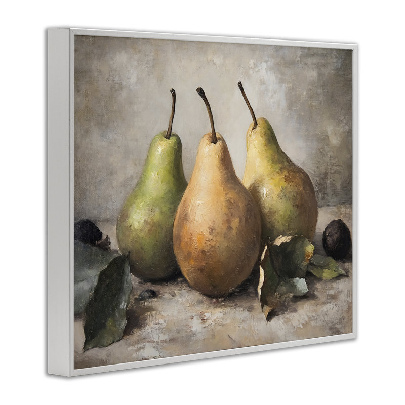 Poire Nature morte encadrée, estampe numérique, design par Franklyn Gregory, H 11 po x l 14 po