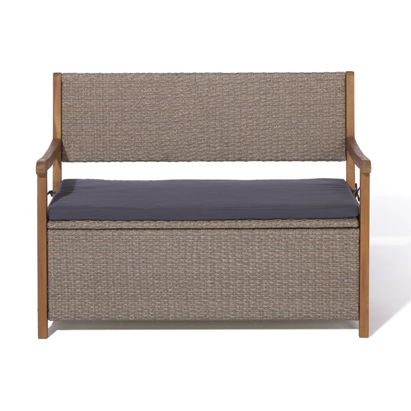 Rowlinson Alderley Rattan Storage Bench - Natural