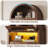 Burly 72.8" Tall Wood Arched Bookcase With Adjustable Shelves & Led Lights, Display Bookshelf With Glass Doors & Cabinet-695129575