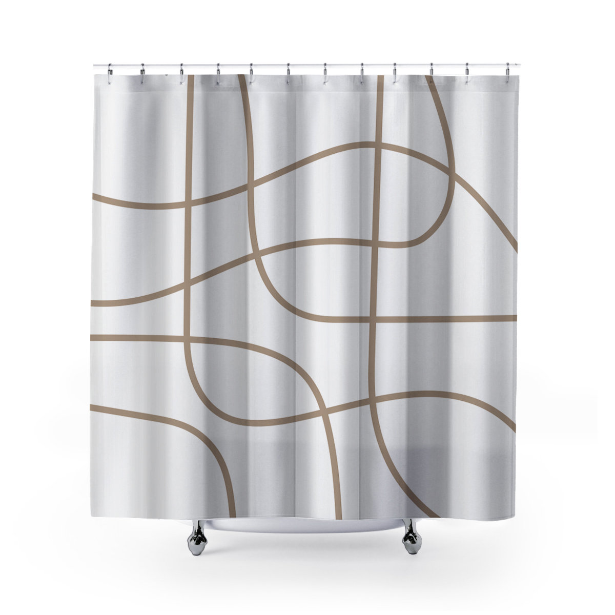 Coco Polyester Shower Curtain, Beige