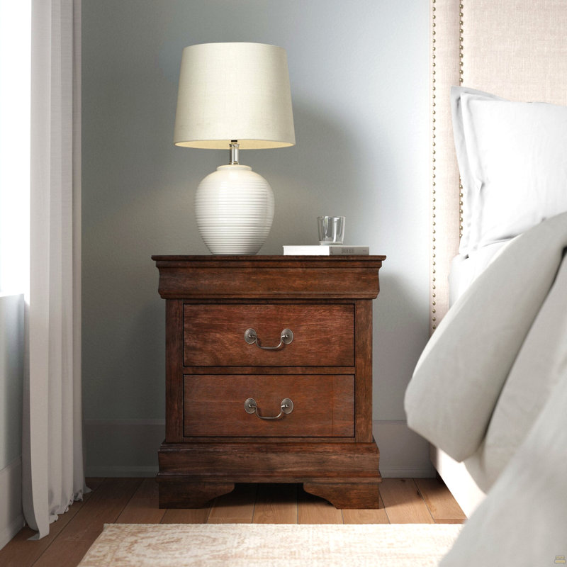 Table de chevet 1Pc de 2 tiroirs