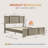 Rylo Bed Frame Wooden - Bed Frame With Headboard, Wood Slat Support, No Box Spring Needed, Noise Free, Easy Assembly-79367012-75484135